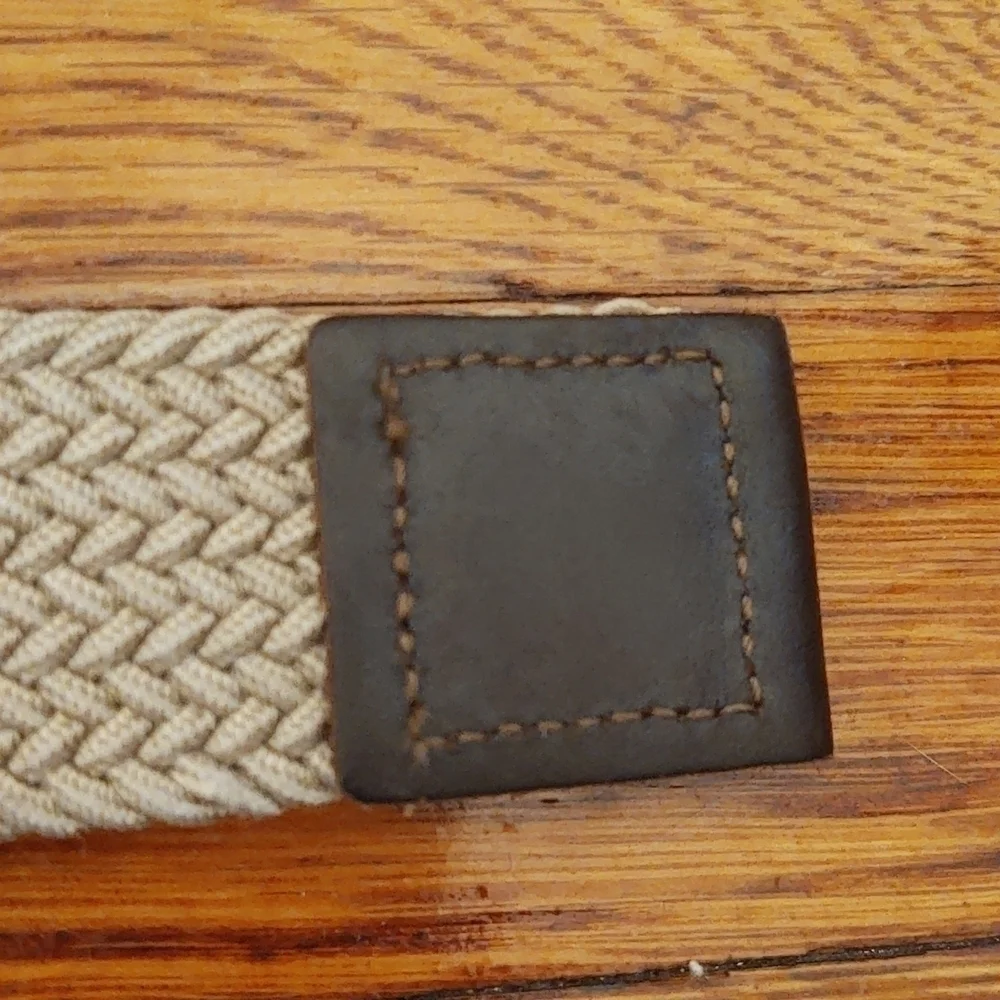 Braided Fabric Belt Sz 2XL tan